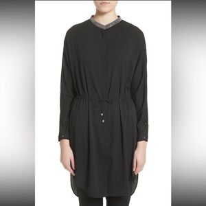 Fabiana Filippi Black StretchSilk Adjustable Drawstring Tunic/Dress- L*Like New*